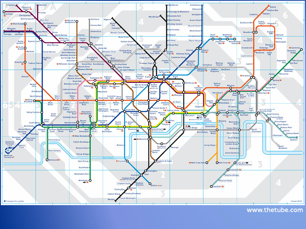 伦敦地铁线路图